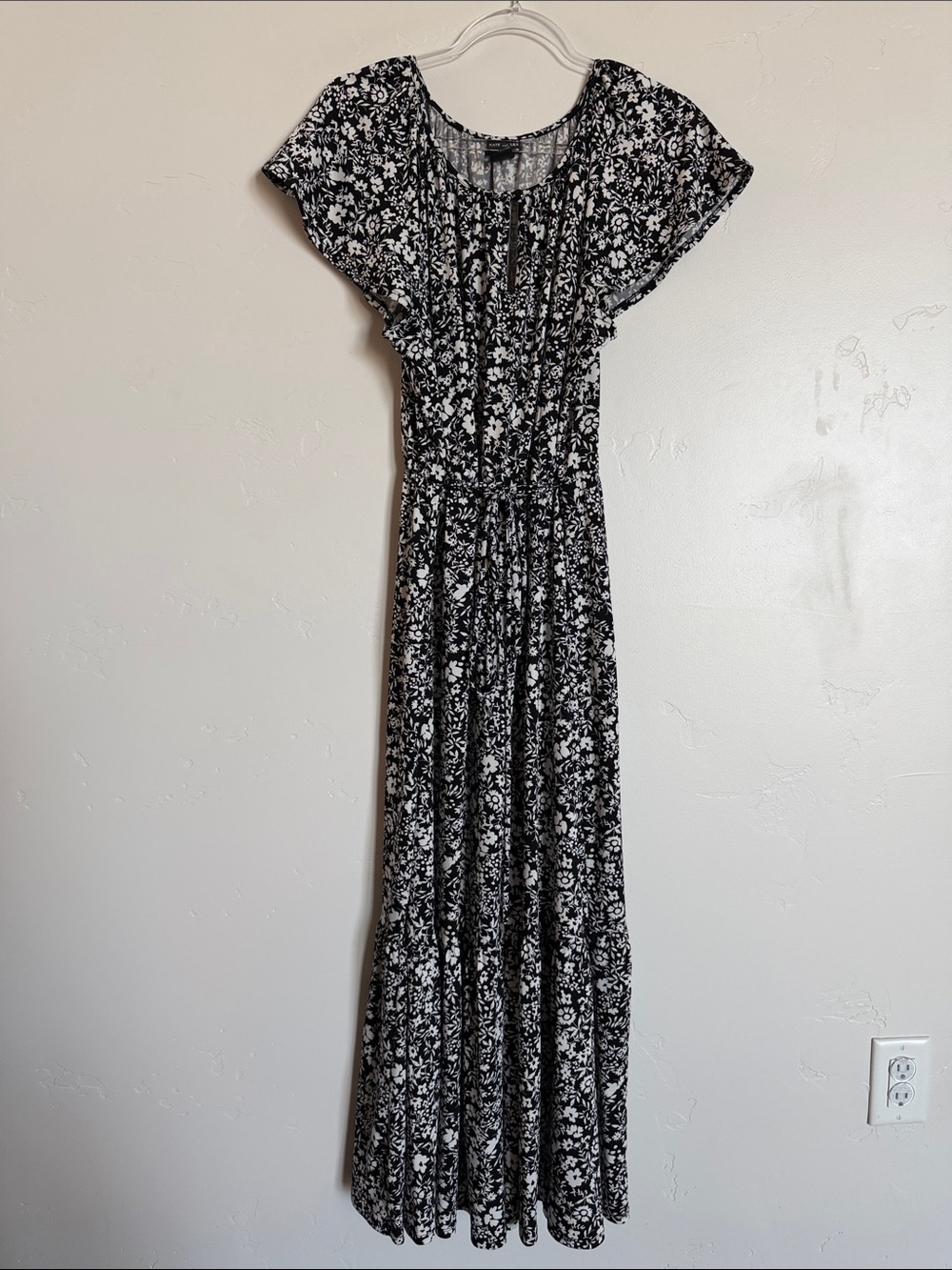 Kate and Lily Cottagecore Floral Maxi Dress with Flutter Sleeves